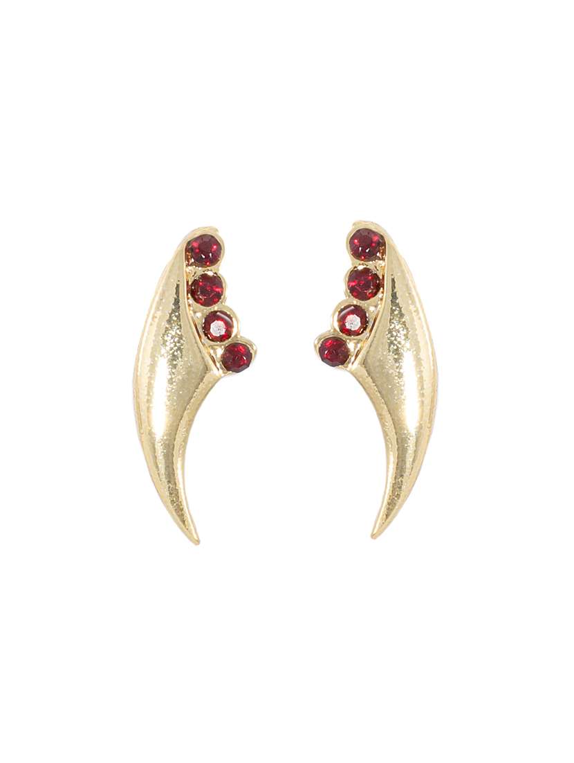red metal studs earring - 17327781 - Standard Image - 2