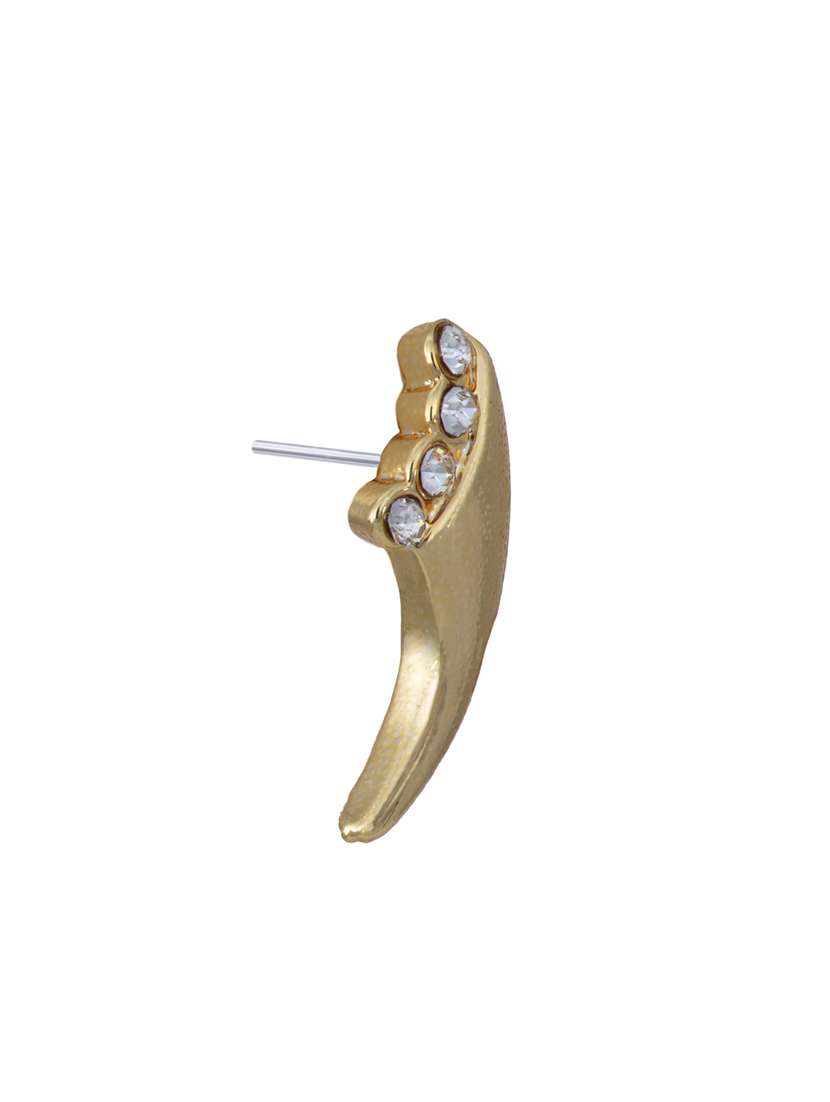 gold metal studs earring - 17327782 - Standard Image - 2
