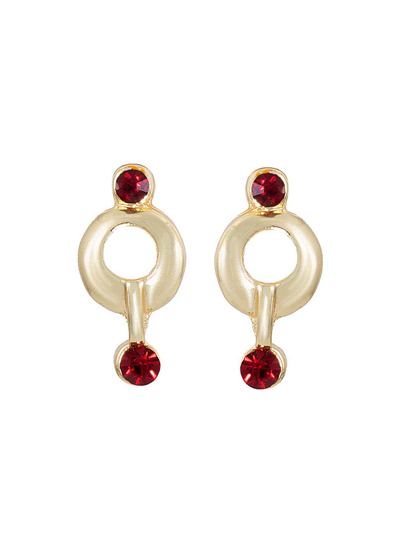 red metal studs earring - 17327784 - Standard Image - 2