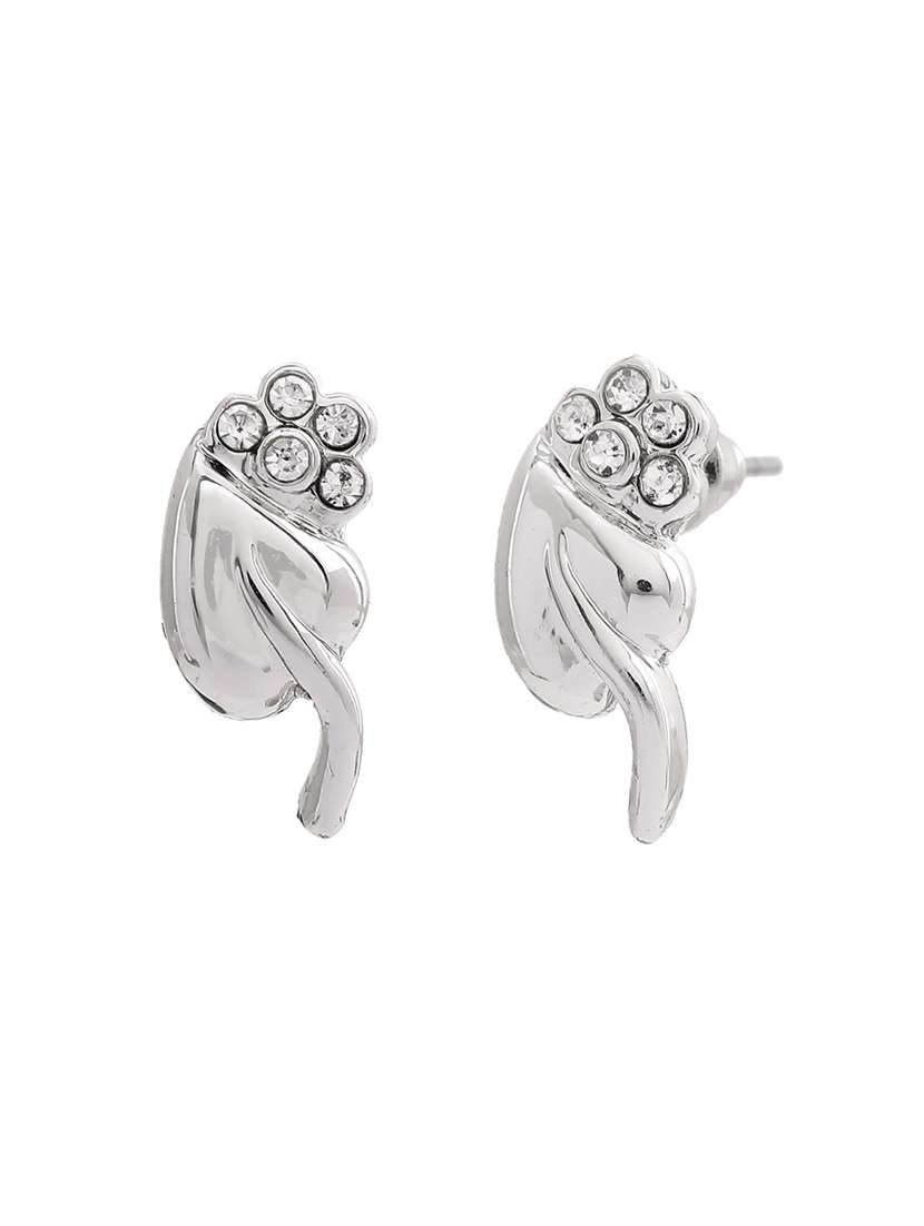silver metal studs earring - 17327787 - Standard Image - 2