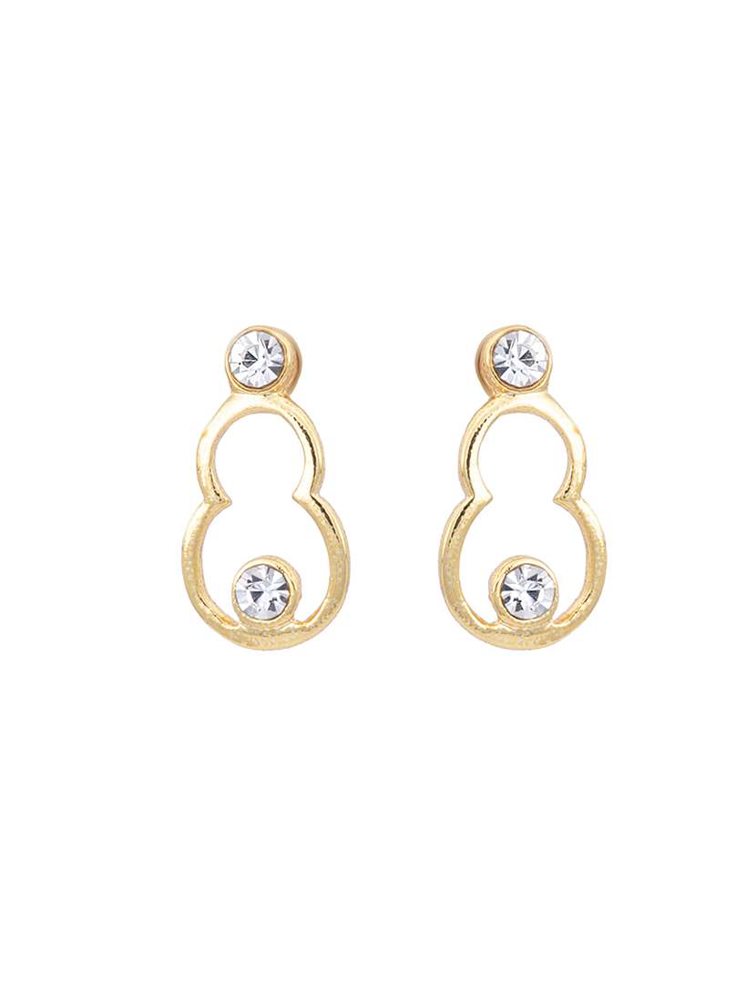 gold metal studs earring - 17327789 - Standard Image - 2