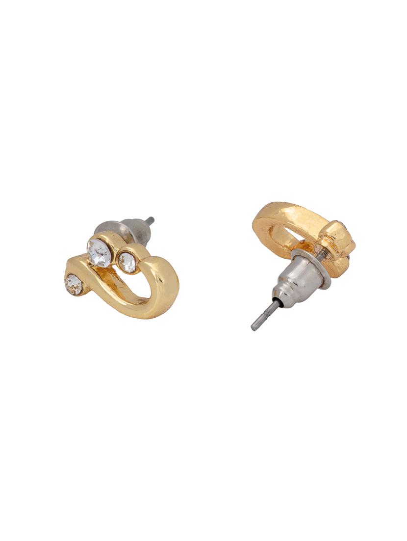 gold metal studs earring - 17327792 - Standard Image - 2