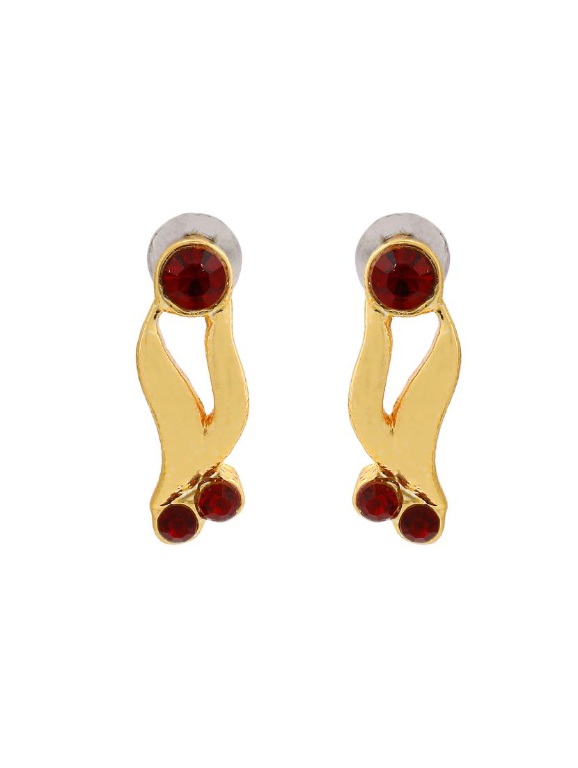 red metal studs earring - 17327794 - Standard Image - 2