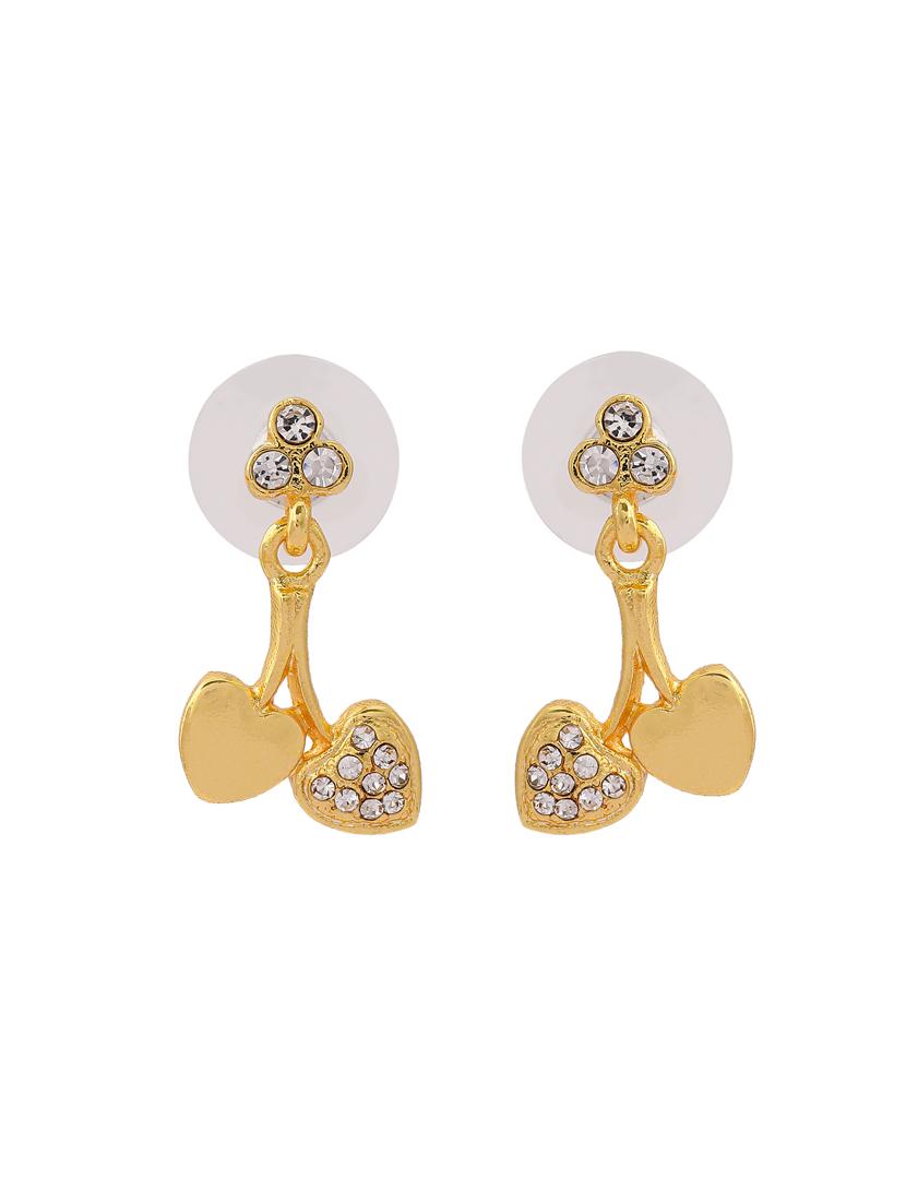 gold metal drop earring - 17327801 - Standard Image - 2