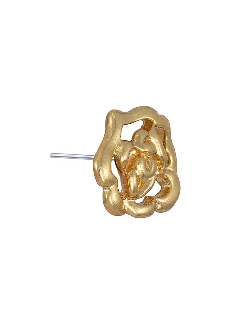gold metal studs earring - 17327807 - Standard Image - 2