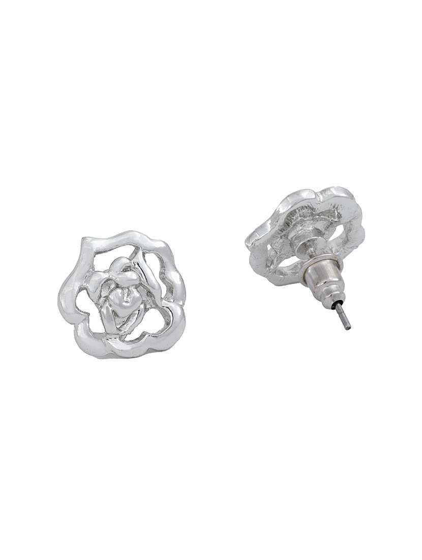 silver metal studs earring - 17327808 - Standard Image - 2
