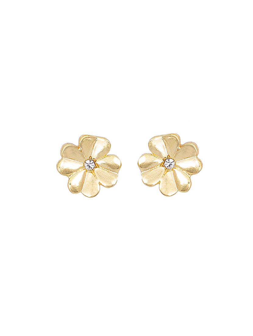 gold metal studs earring - 17327814 - Standard Image - 2