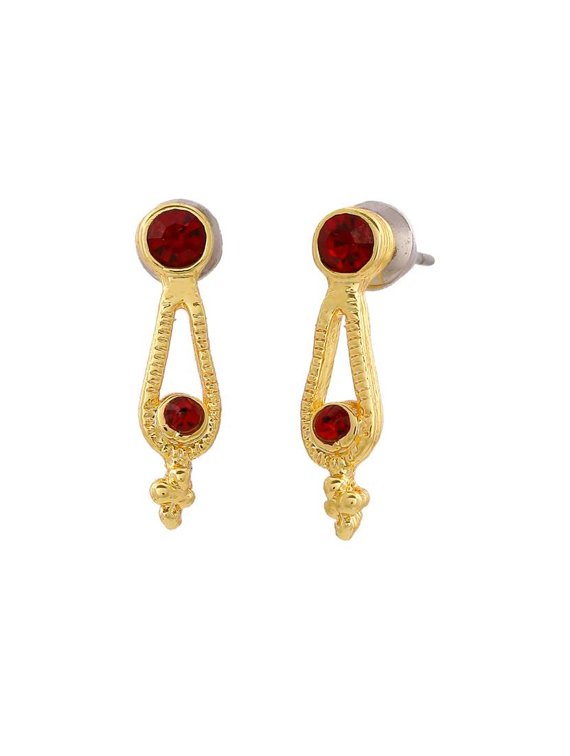 red metal studs earring - 17327824 - Standard Image - 2