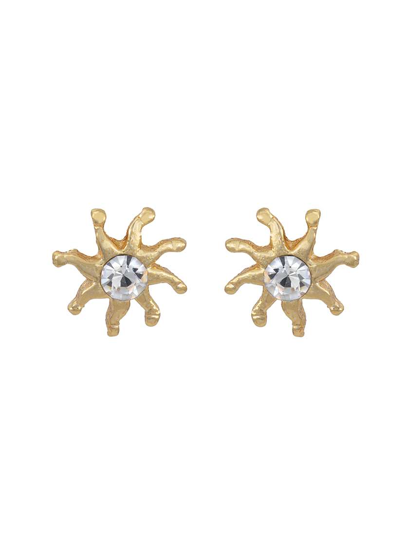 white metal studs earring - 17327834 -  Standard Image - 2