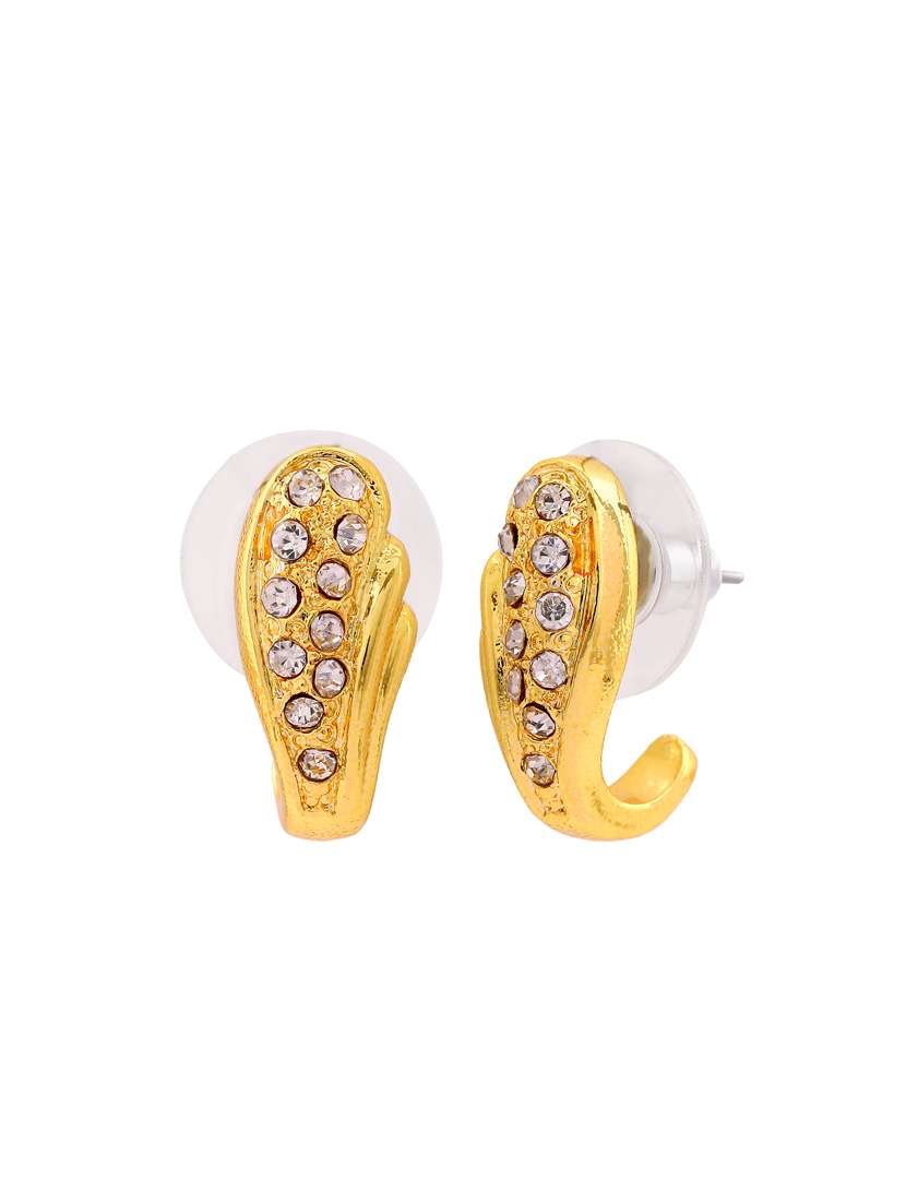 gold metal studs earring - 17327854 - Standard Image - 2