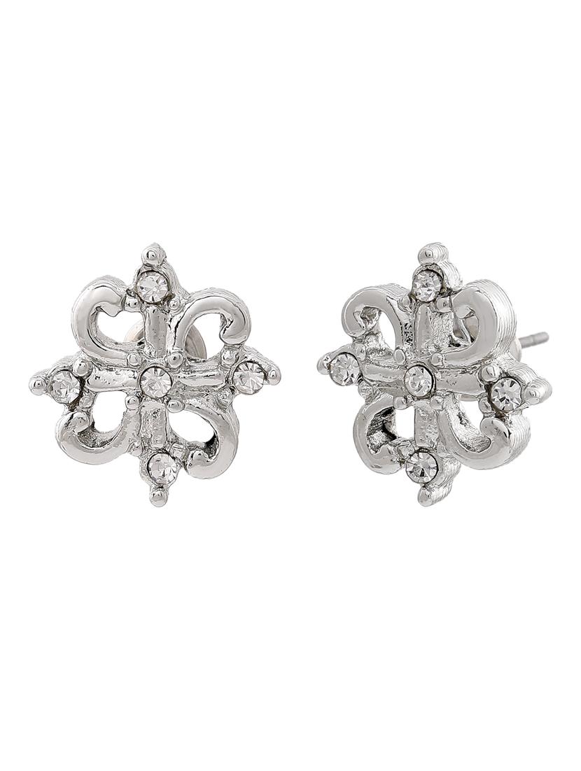 silver metal studs earring - 17327864 - Standard Image - 2