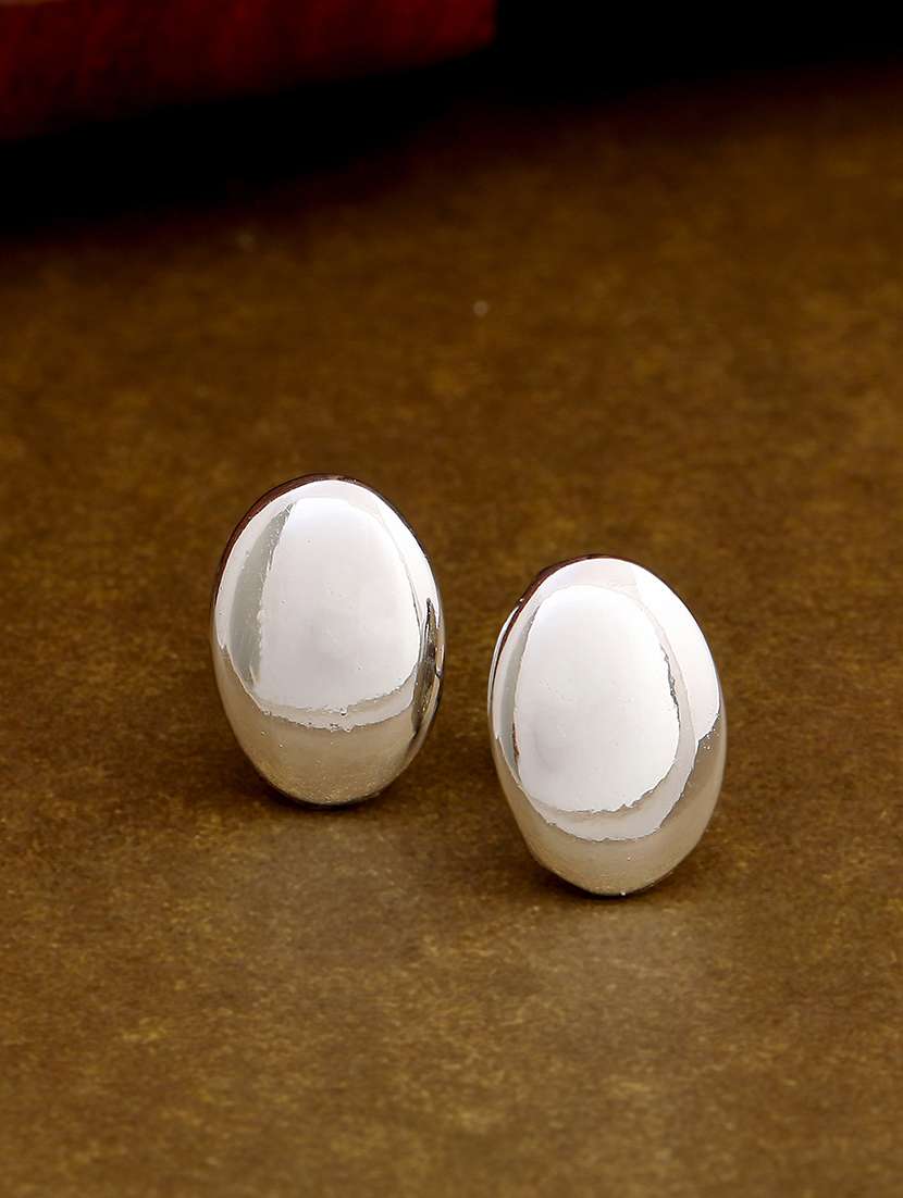 silver metal studs earring