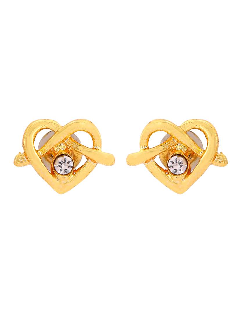 gold metal studs earring - 17327874 - Standard Image - 2