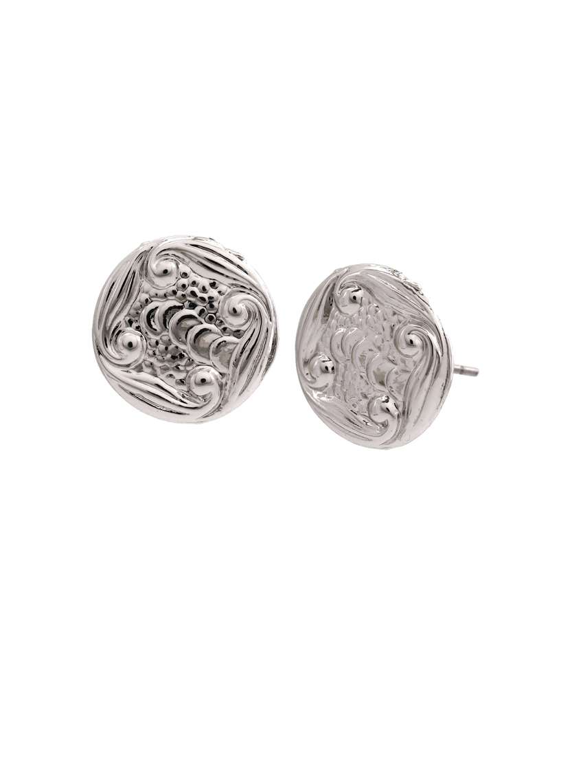 silver metal studs earring - 17327879 - Standard Image - 2