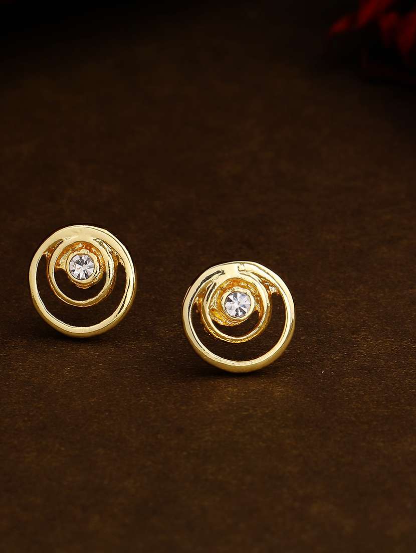 gold metal studs earring