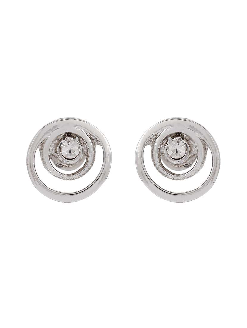 silver metal studs earring - 17327885 - Standard Image - 2