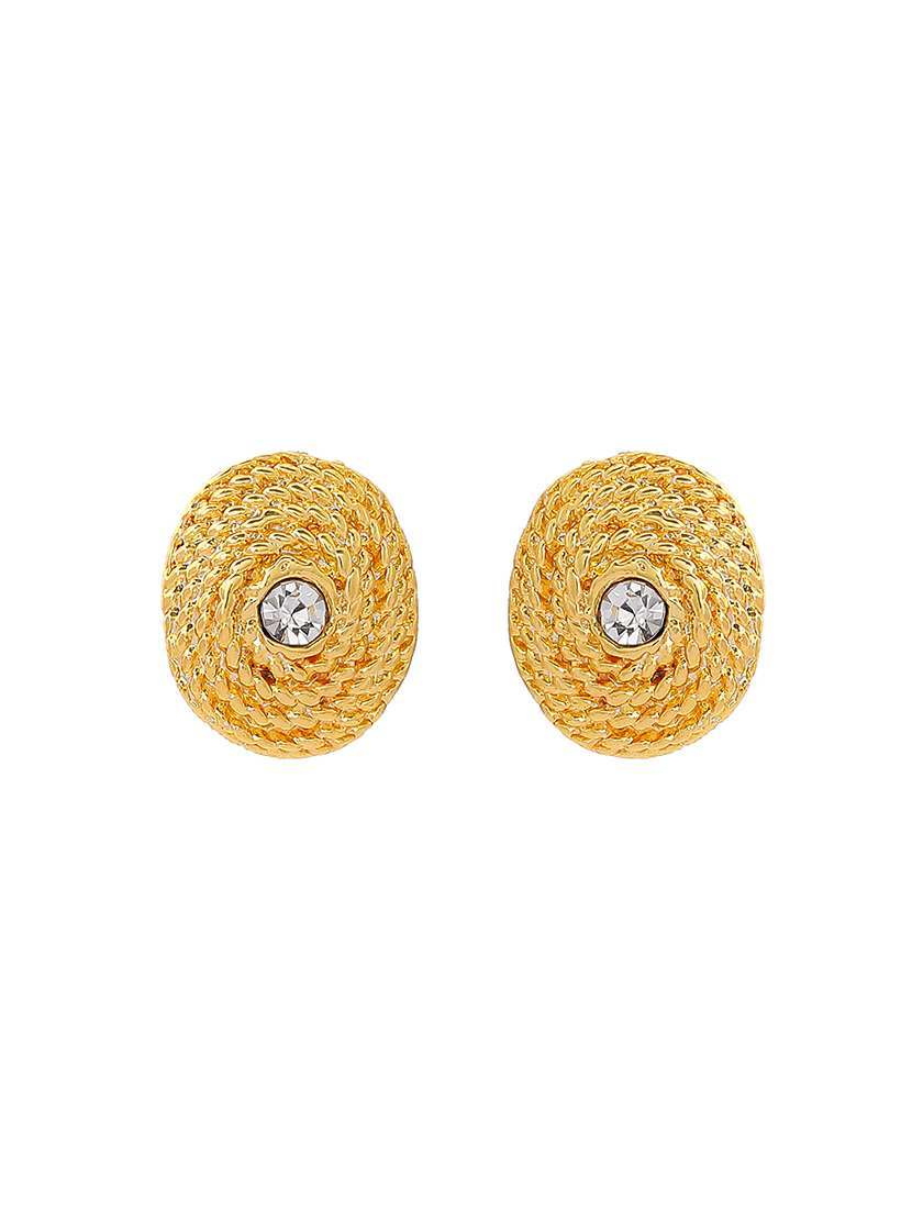 gold metal studs earring - 17327886 -  Standard Image - 2