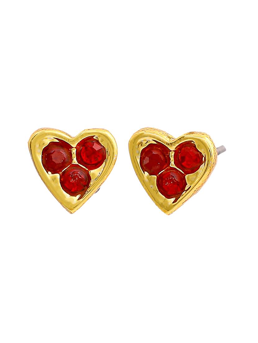 red metal studs earring - 17327890 - Standard Image - 2