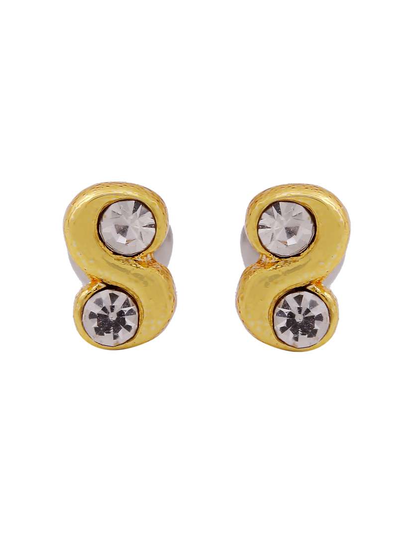 gold metal studs earring - 17327895 -  Standard Image - 2