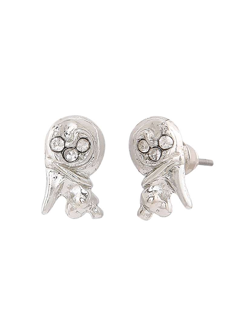 silver metal studs earring - 17327908 - Standard Image - 2