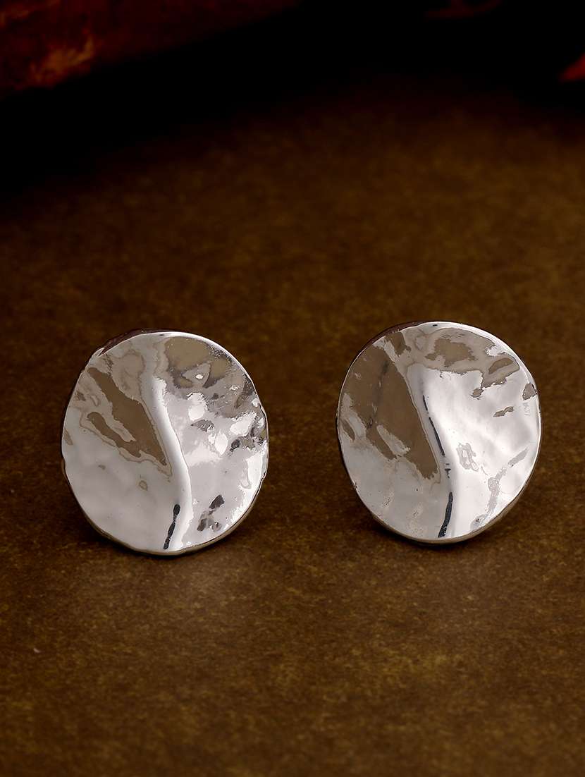 silver metal studs earring