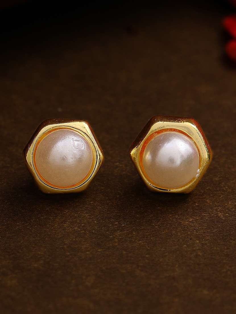 gold metal studs earring