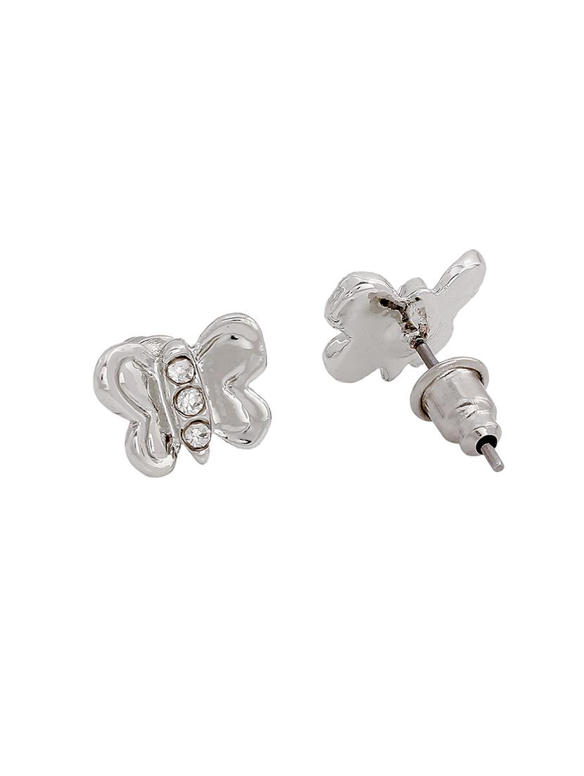silver metal studs earring - 17327915 - Standard Image - 2