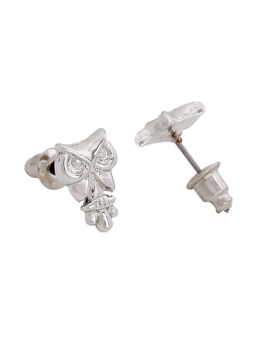 silver metal studs earring - 17327921 - Standard Image - 2
