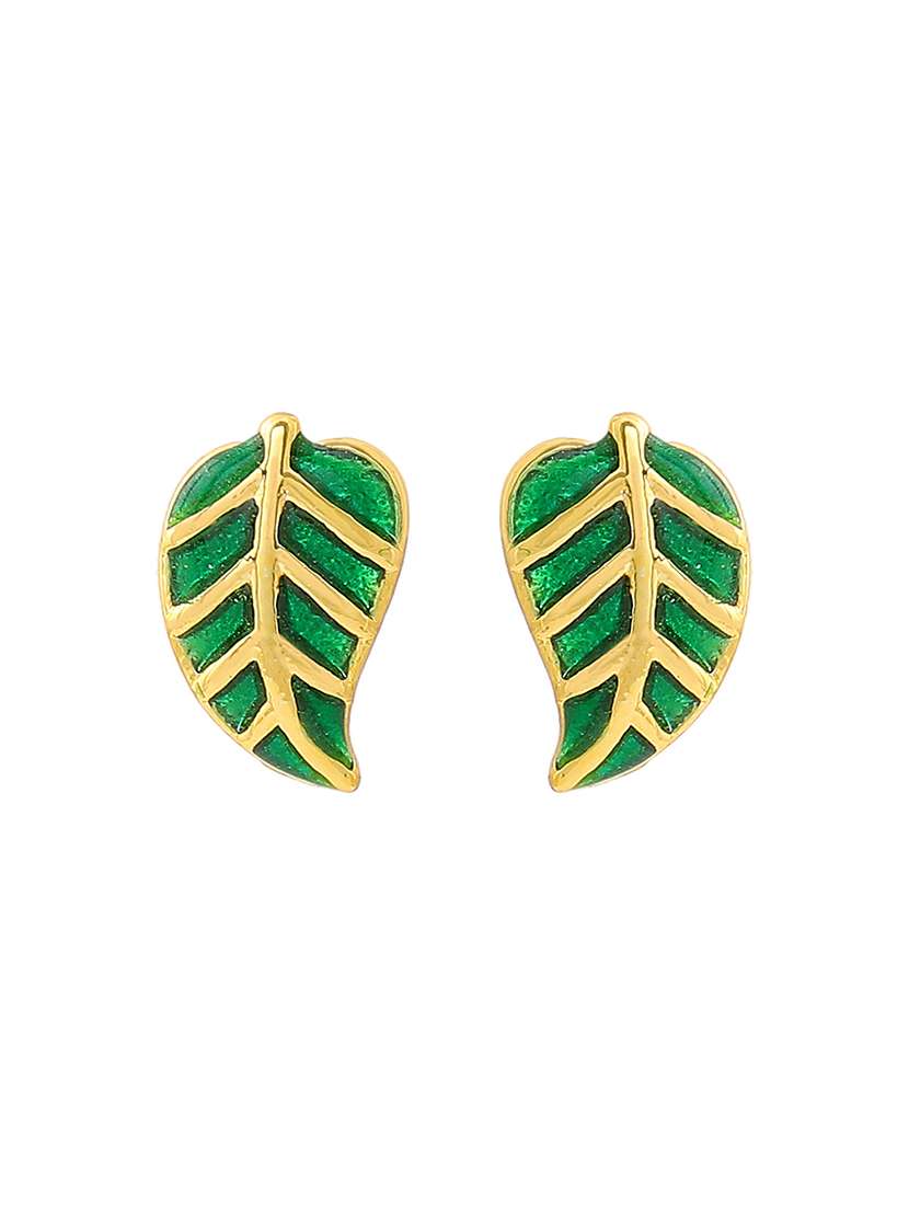 gold metal studs earring - 17327928 - Standard Image - 2