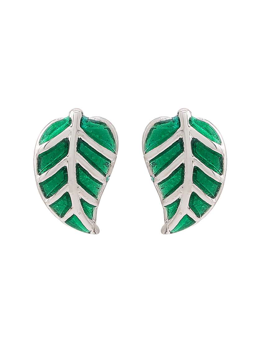 silver metal studs earring - 17327929 - Standard Image - 2