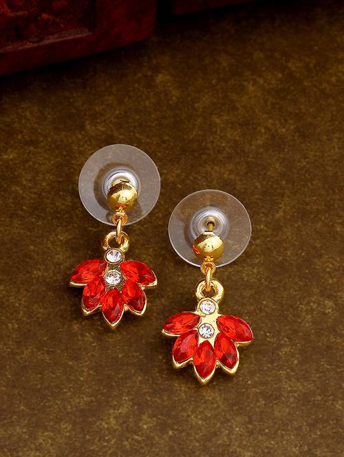 red metal drop earring - 17327941 -  Standard Image - 0