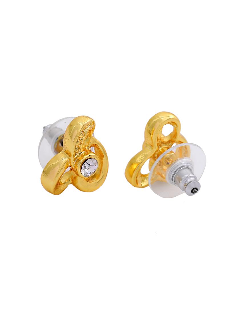 gold metal studs earring - 17327964 - Standard Image - 2