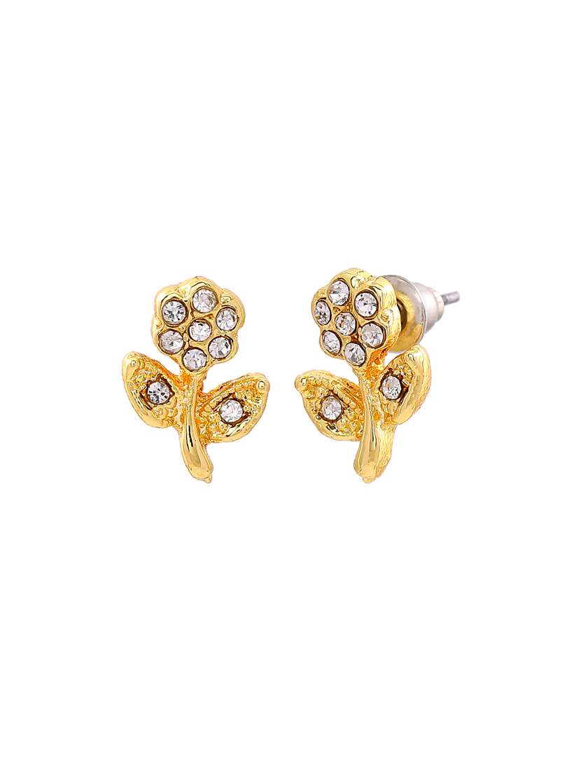 gold metal studs earring - 17327968 -  Standard Image - 2