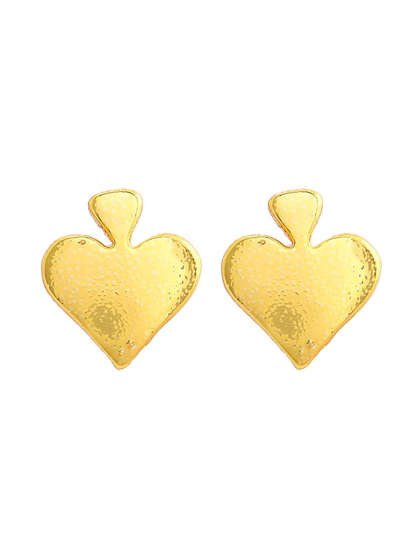 gold metal studs earring - 17327977 - Standard Image - 2