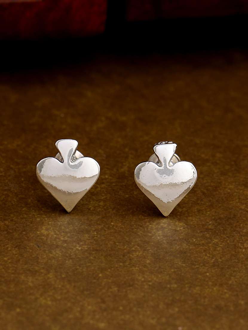 silver metal studs earring