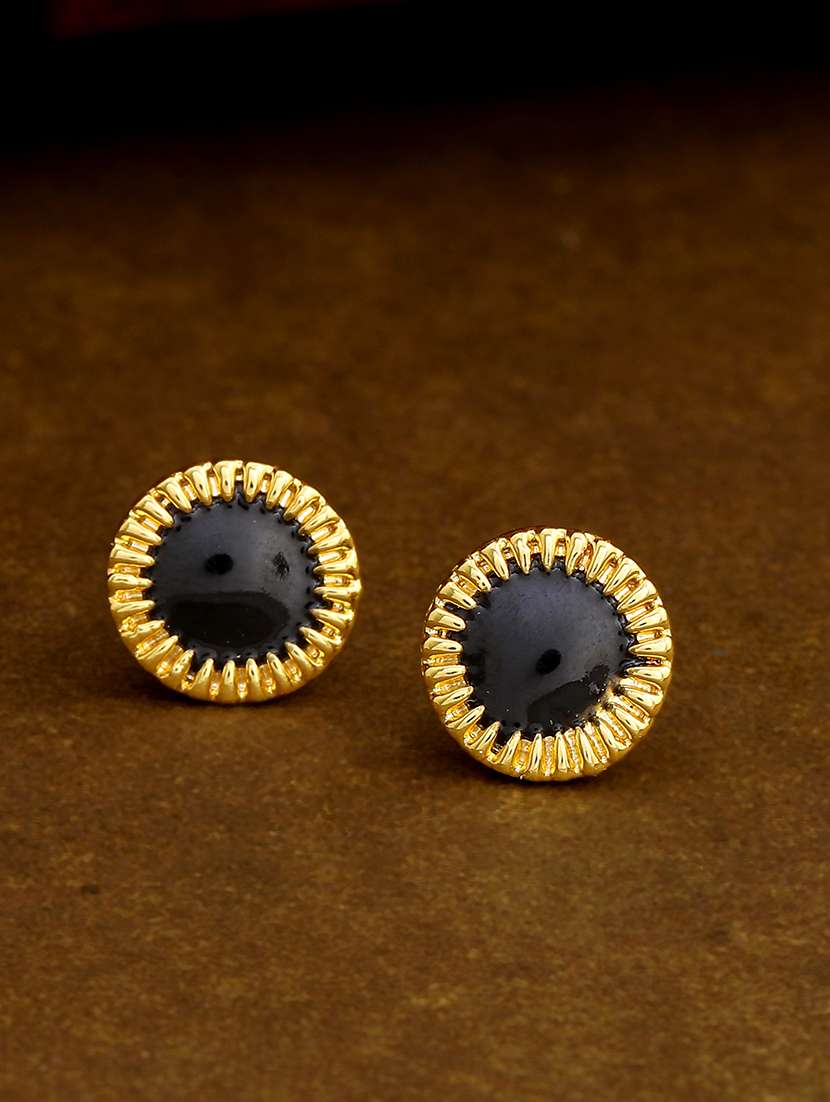 black metal studs earring