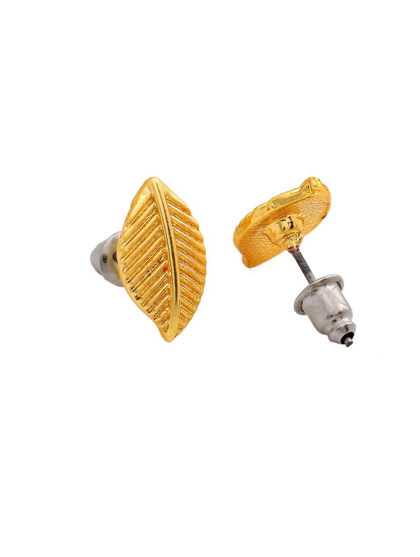 gold metal studs earring - 17327984 - Standard Image - 2