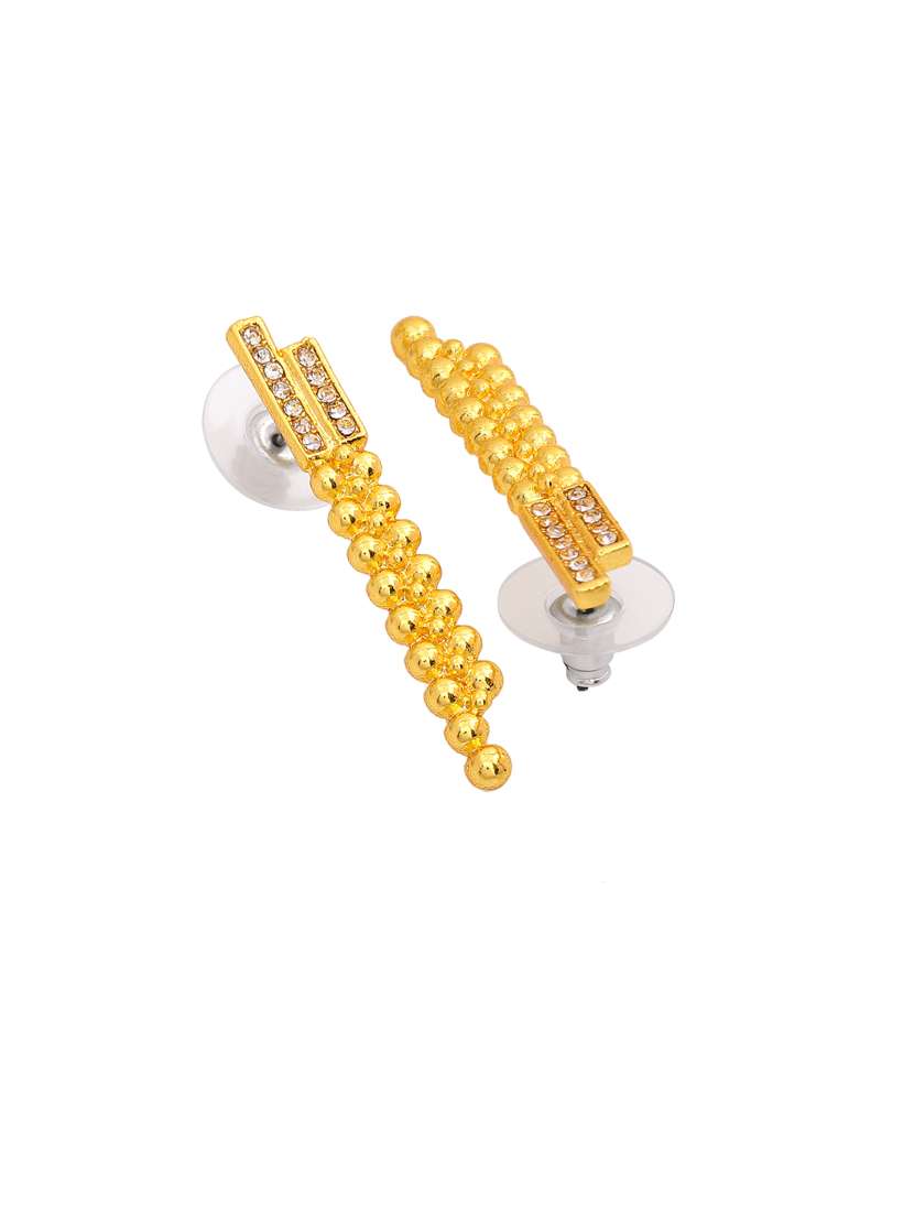 gold metal drop earring - 17327998 -  Standard Image - 2
