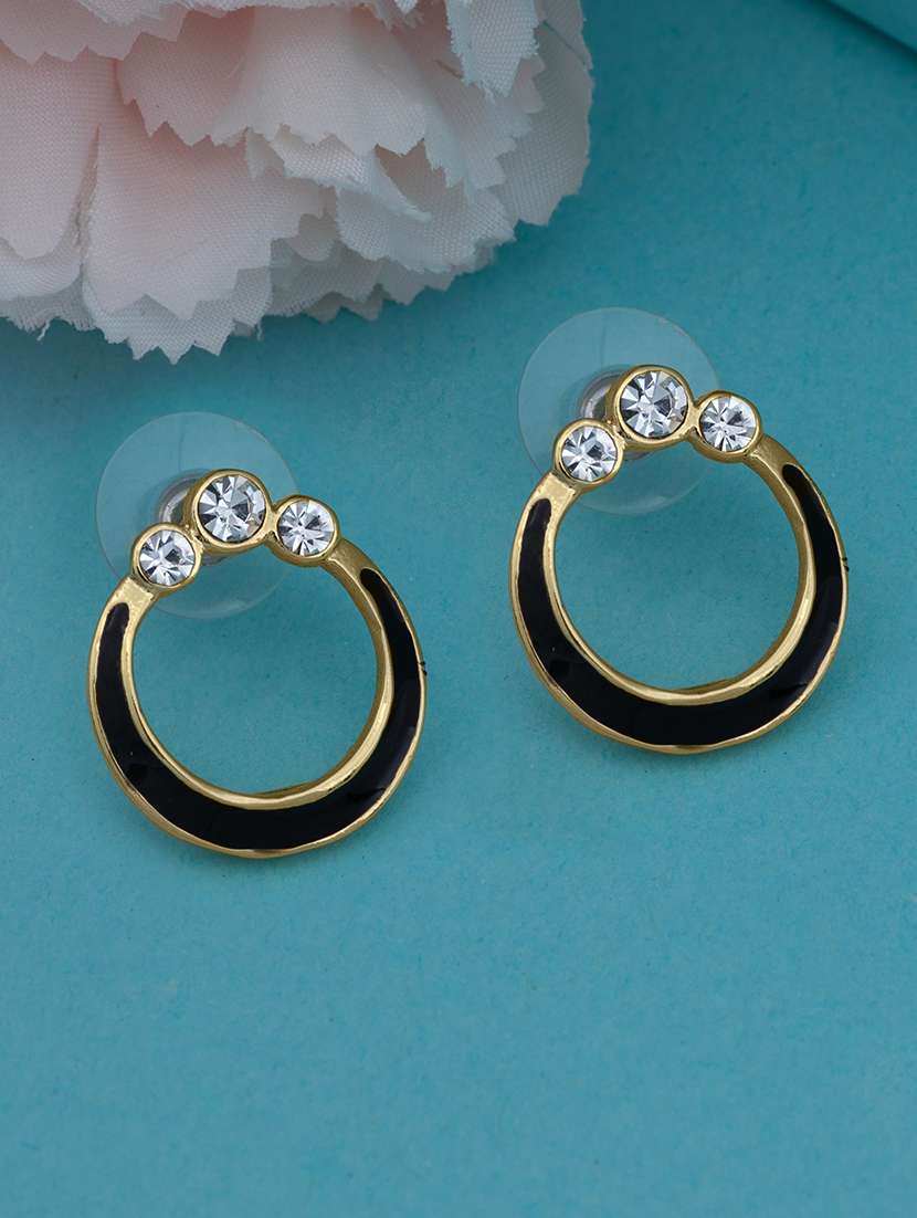 black metal studs earring