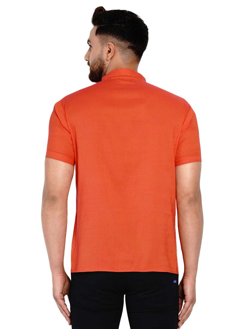 orange solid short kurtas - 17332947 - Standard Image - 2