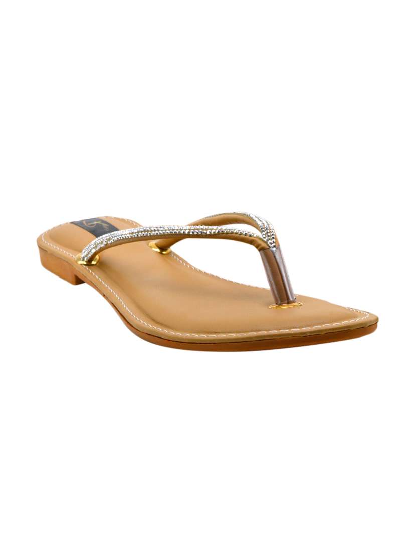beige toe separator sandal