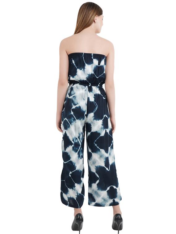 tie front tie&dye full leg jumpsuit - 17334068 - Standard Image - 2