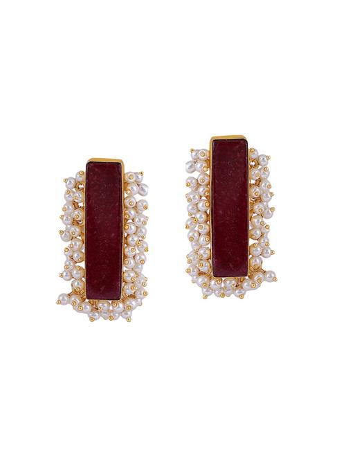 blue brass drop earring - 17334806 - Standard Image - 0