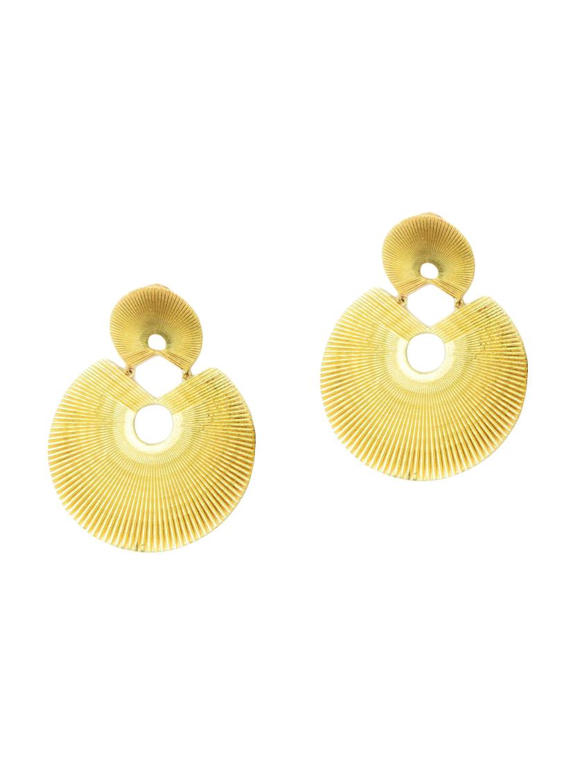 gold brass hoop earring - 17334808 -  Zoom Image - 0