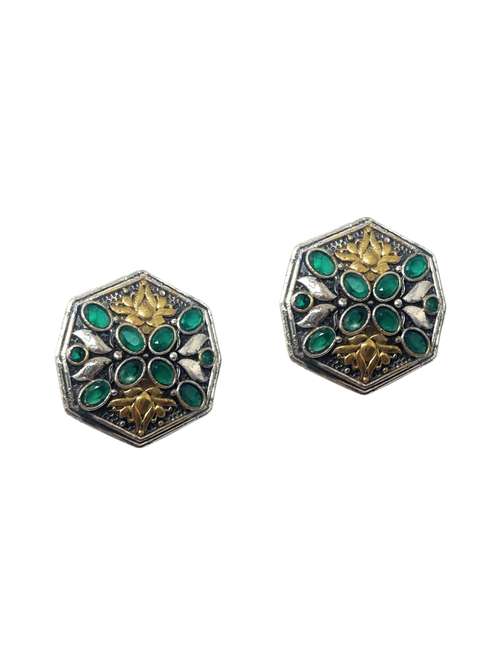 silver brass studs earring - 17334817 -  Standard Image - 0
