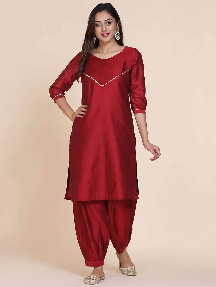solid straight kurta