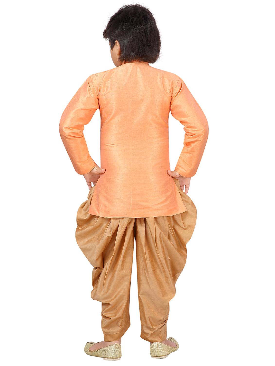 orange silk kurta set - 17336187 - Standard Image - 2