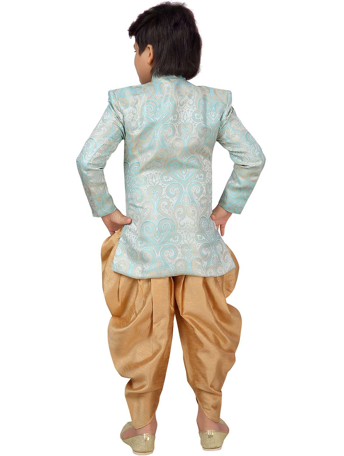 light blue polyester kurta set - 17336190 - Standard Image - 2