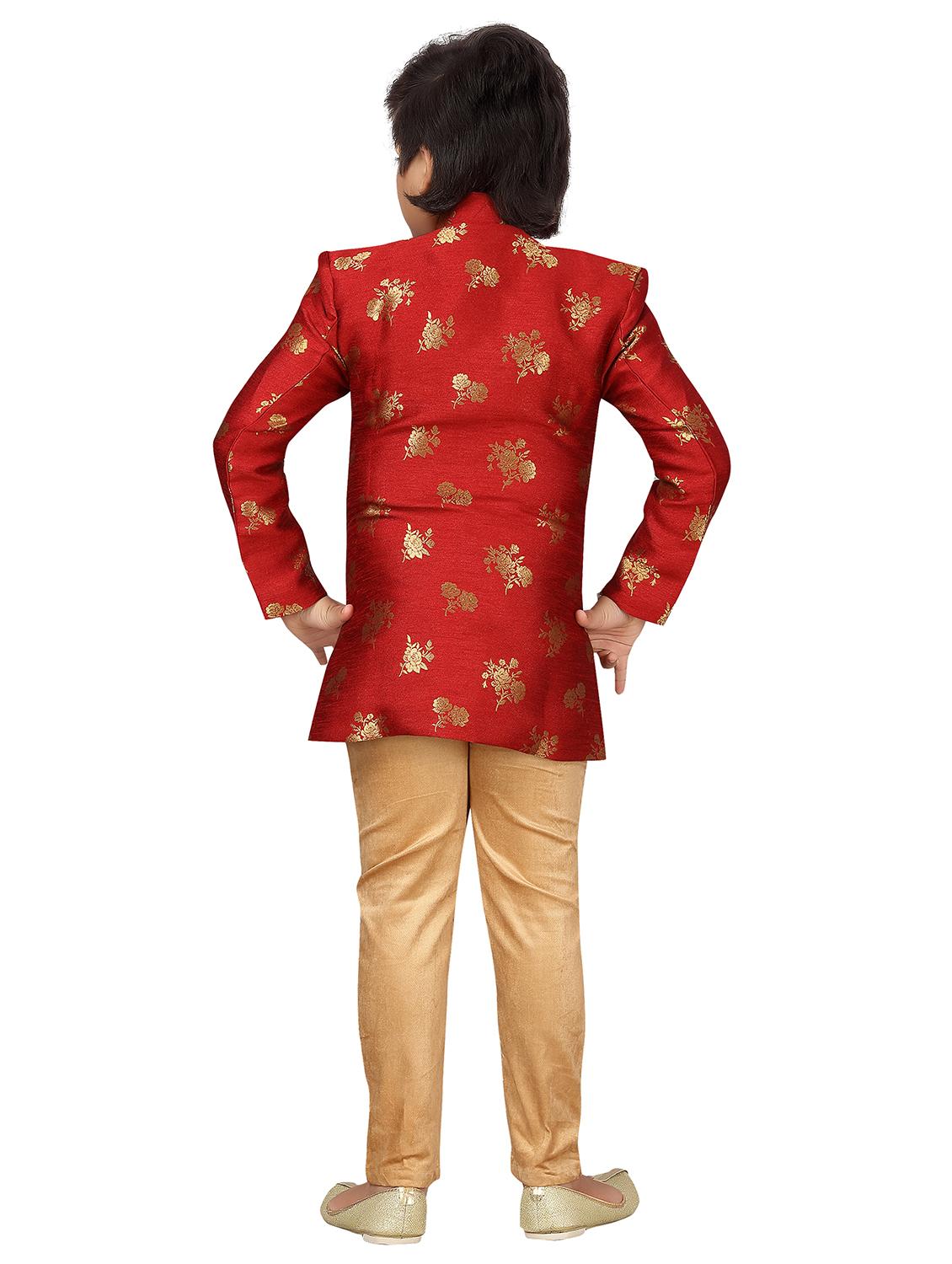 red polyester kurta set - 17336192 -  Standard Image - 2
