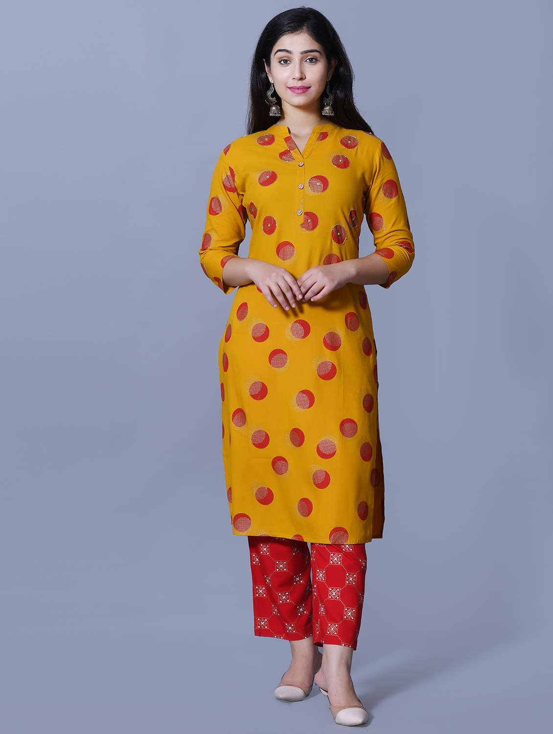 printed kurta pant set